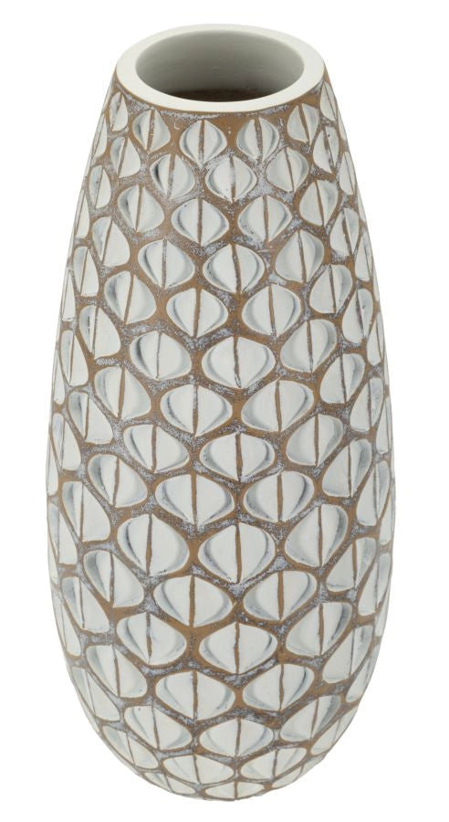 Vaso Resina Tibet Cm Ø 20X45,5 Design Moderno Elegante