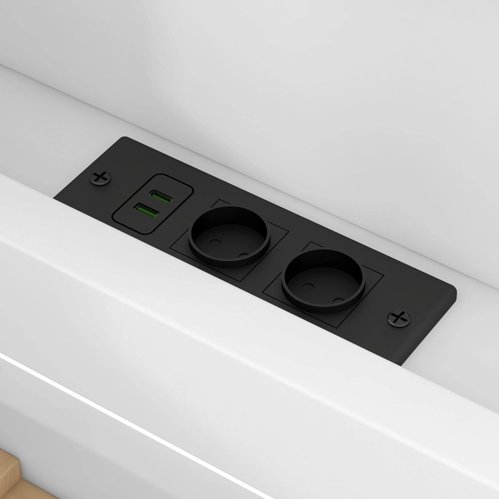 Letto a forma di casa con LED - Xylo - 90x200 - Bianco