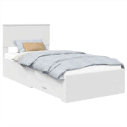 Letto singolo | Letto per adulti | Struttura del letto Bianco 90 x 190 cm Legno multistrato