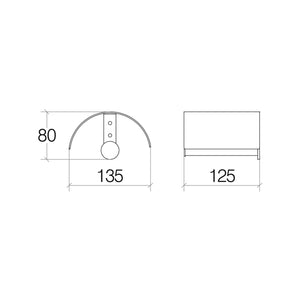 Lineabeta - Portarotolo con coperchio Baketo in ottone nero