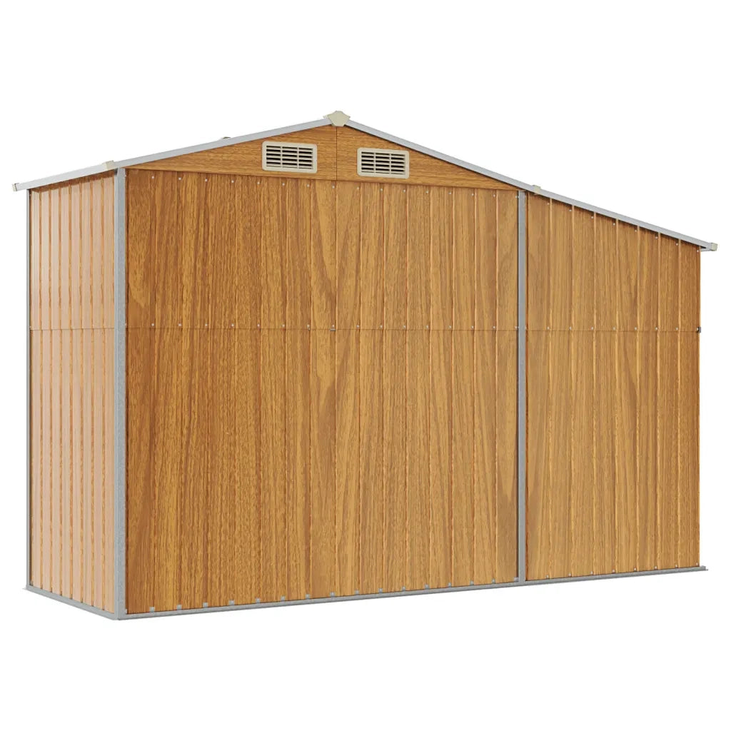 Capanno da Giardino Marrone 277x93x179 cm in Acciaio Zincato CFW6123790