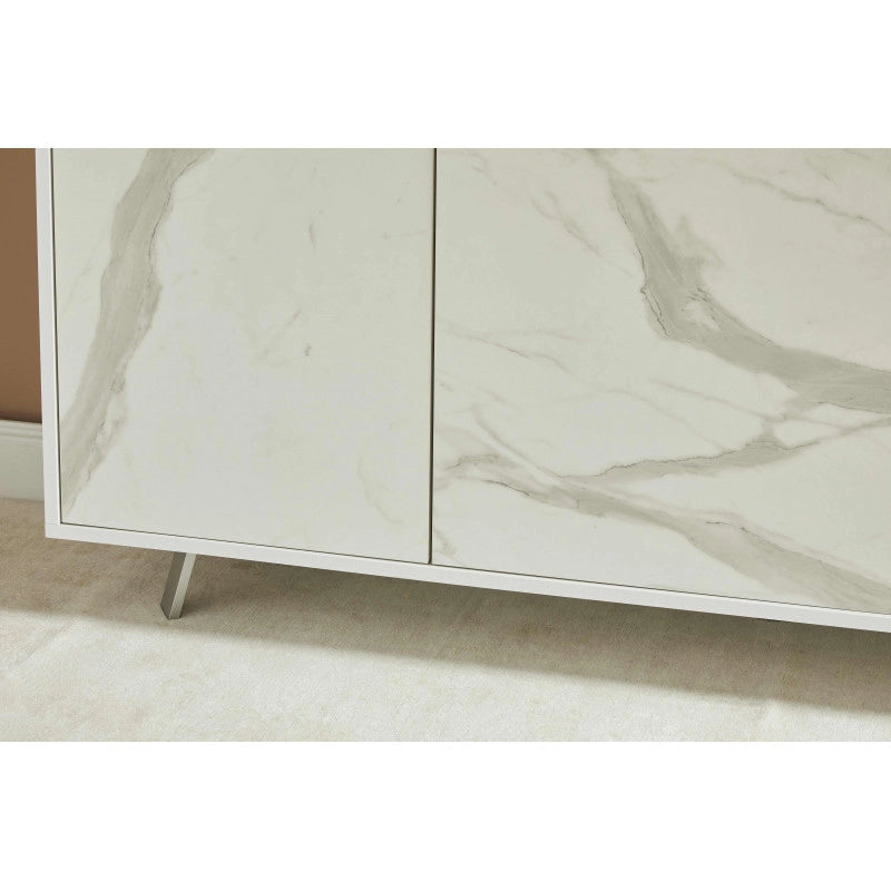 Mobile 3 Ante 3 Cassetti 164L x 41P x h92 – Finitura Nero Opaco e Ruggine – Sarmog