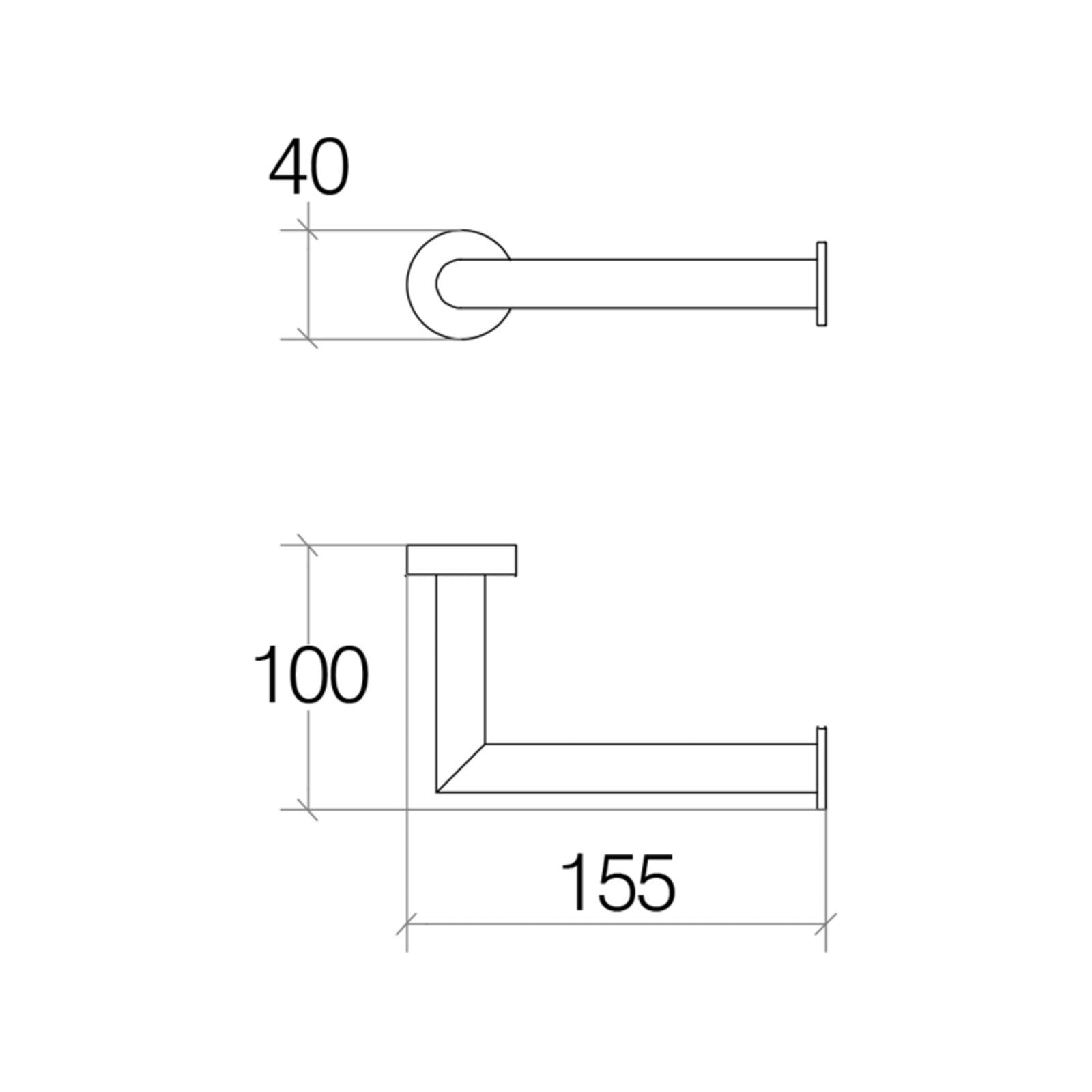 Lineabeta - Portarotolo Baketo in ottone nero