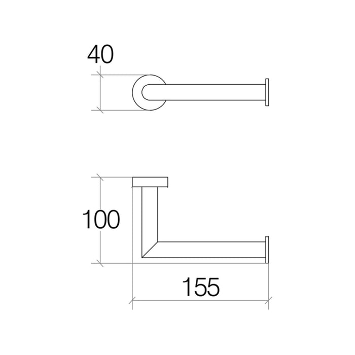 Lineabeta - Portarotolo Baketo in ottone nero