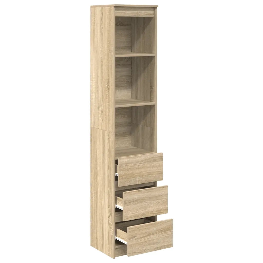 Credenza | Madia | Buffet da pranzo | Armadio da pranzo Rovere Sonoma 37,5x35x180 cm in Legno Multistrato