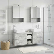 Set di mobili per il bagno 5 pcs Grigio Cemento 3406842