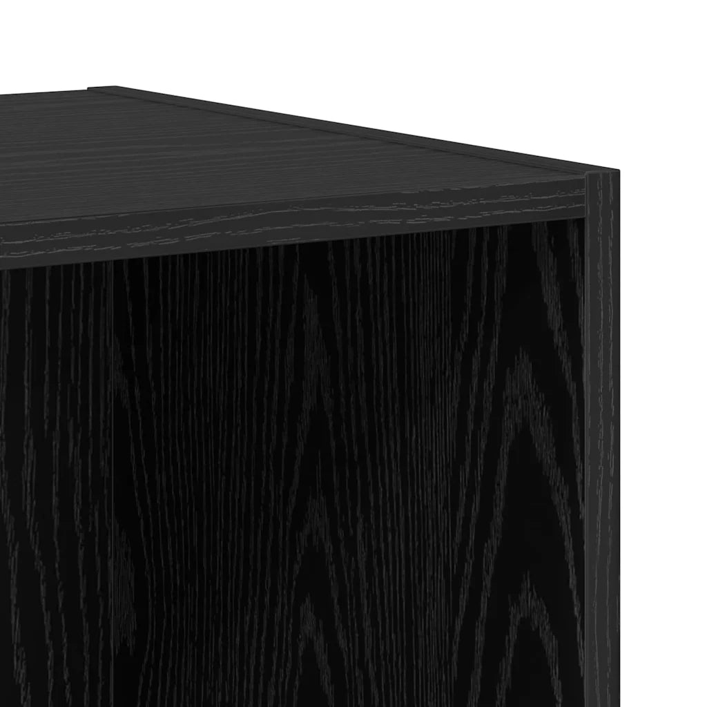 Set mobile TV 4 pz Rovere Nero Legno ingegnerizzato 3393127