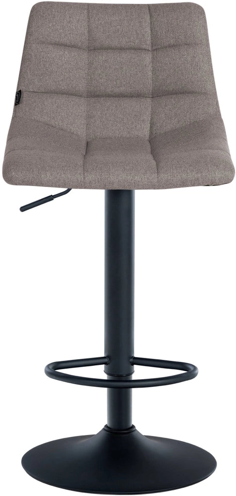 Sgabello Jerry in tessuto grigio,nero