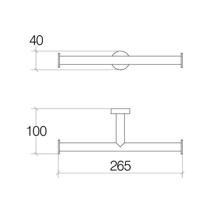 Lineabeta - Portarotolo doppio Baketo in ottone cromato