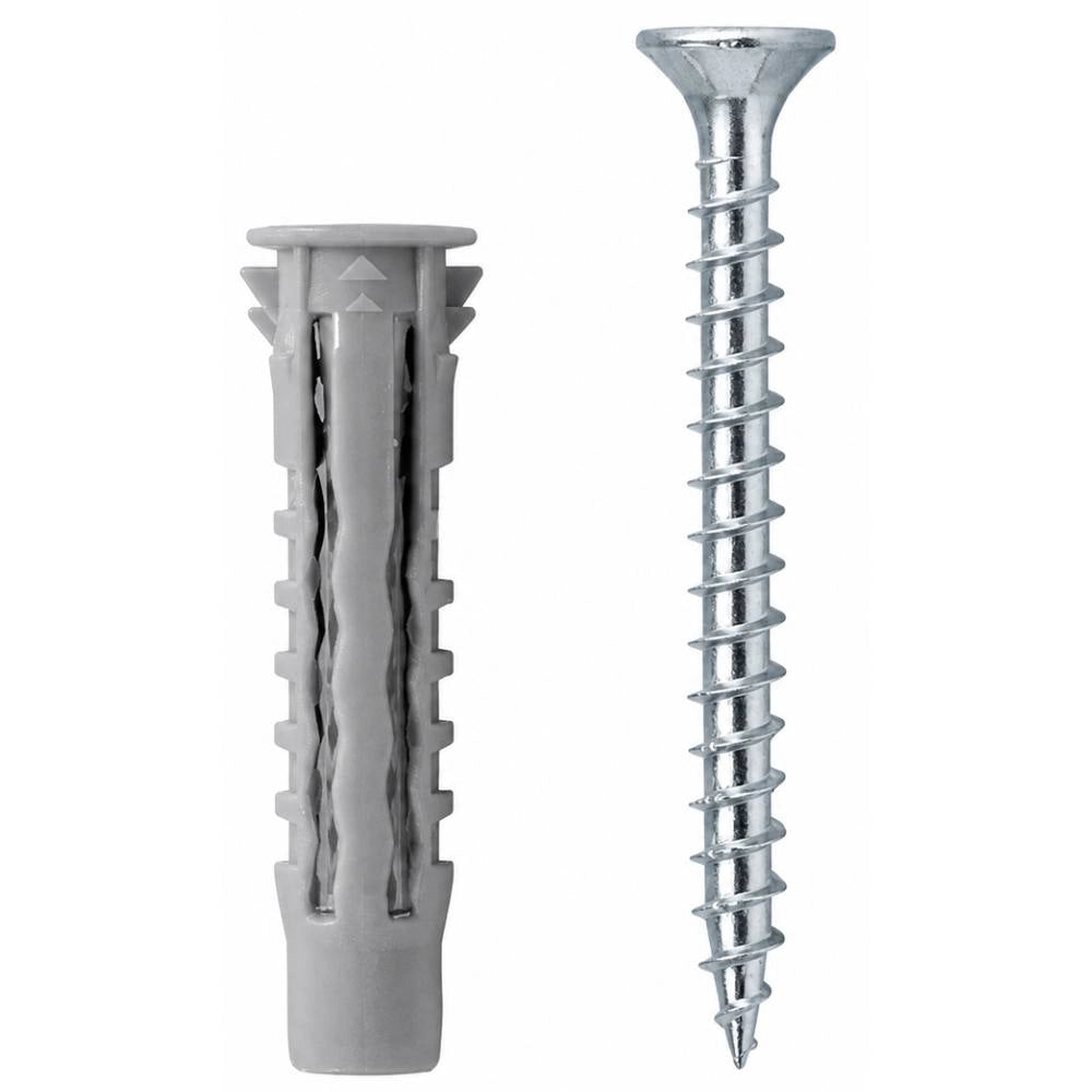 Tasselli universali in nylon ncv 6x30 con vite tsp 4,5x40 confezione 100 pz