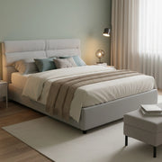 Letto Matrimoniale Briatico, Letto Matrimoniale Materasso Incluso Made in Italy, Grigio