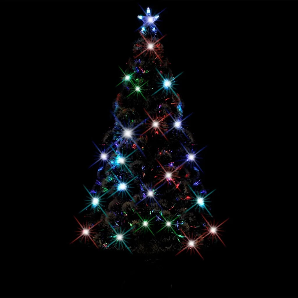 Albero di Natale Preilluminato con Supporto e LED 210 cm Fibra Ottica 242428
