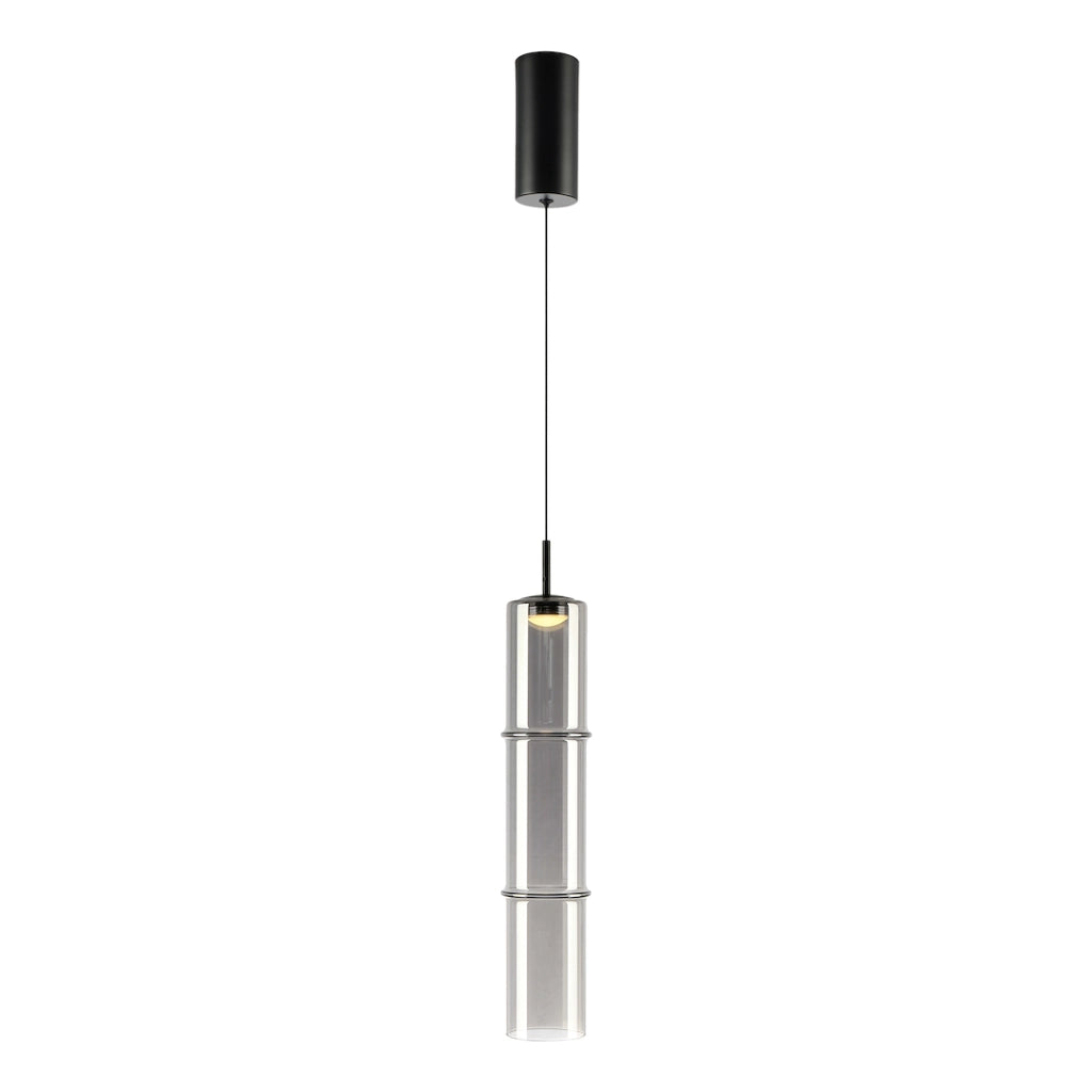 Lampada sospensione vetro fumé nera LED 4W 3000K BATO
