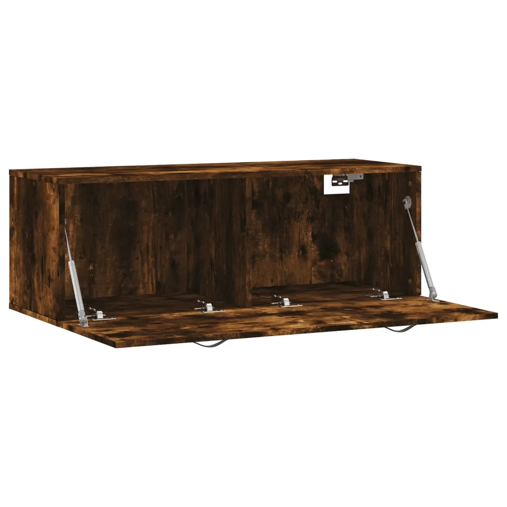 Armadietto a Muro | Mobile a Parete Rovere Fumo 100x36,5x35 cm in Legno Multistrato
