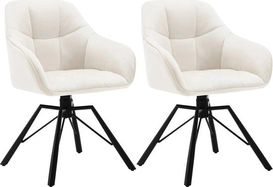 Set di 2 Sedili da Cucina Rotanti - 360 Gradi - Rivestiti - Dimensioni 50 x 50 x 82,5 cm.