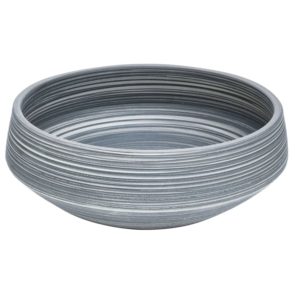 Lavabo da Appoggio Grigio Rotondo ¦µ41x14 cm Ceramica CFW7361806