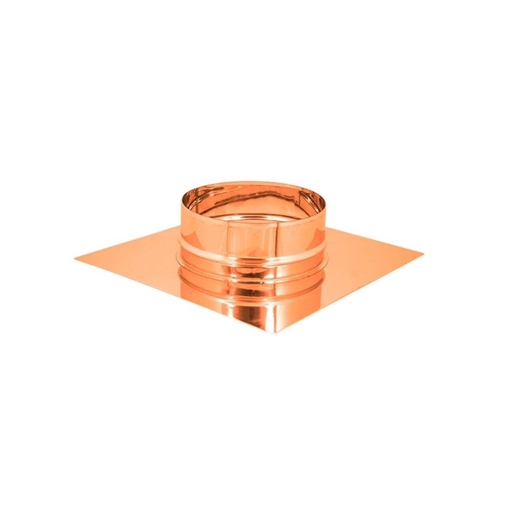 Base forata rame da 25x25 cm a innesto m tondo variabile, diametro 160mm