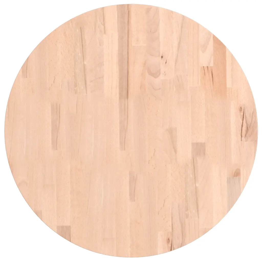 Piano per Tavolo | Superficie Tavolo | Piano Scrivania ?60x1,5 cm Rotondo in Legno Massello di Faggio