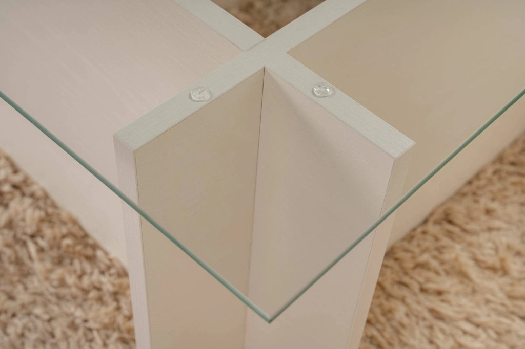 Azriel, Tavolino da Salotto Portariviste, 105x65x40h cm Bianco