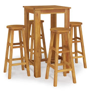 Set da Bar da Giardino 5 pz | Set Salotto da Giardino in Legno Massello di Acacia