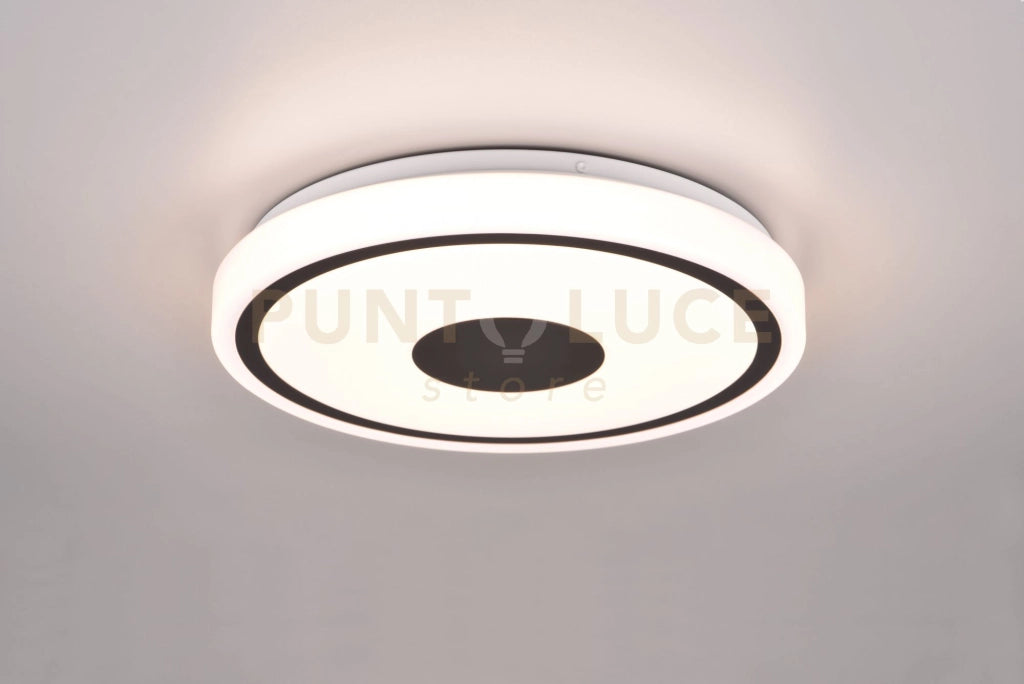 BUNDA PLAFONIERA LED 16W 1900lm, 3000K  BORDO NERO D.33CM