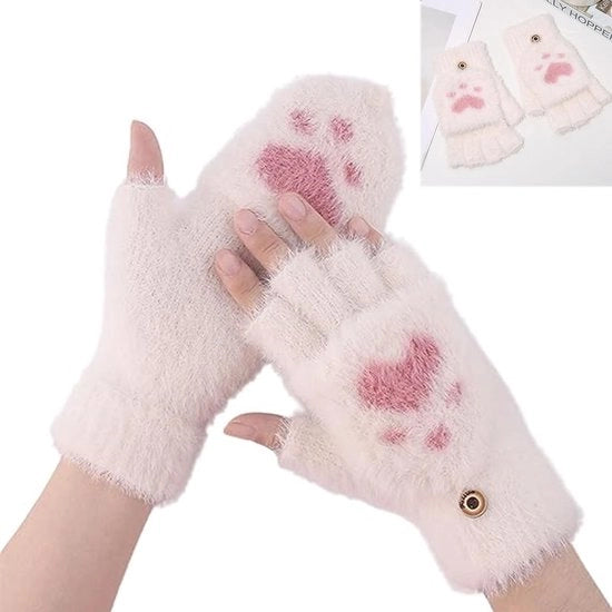 Manopole senza dita in plu di alta qualità per donne - inverno - resistente al vento - resistente all'usura - morbide e comode