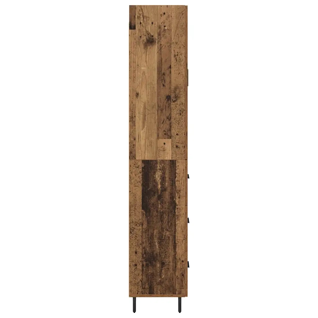 Credenza 2 pz | Madia | Buffet da pranzo | Armadio da pranzo Legno vecchio Legno Stratificato e Vetro