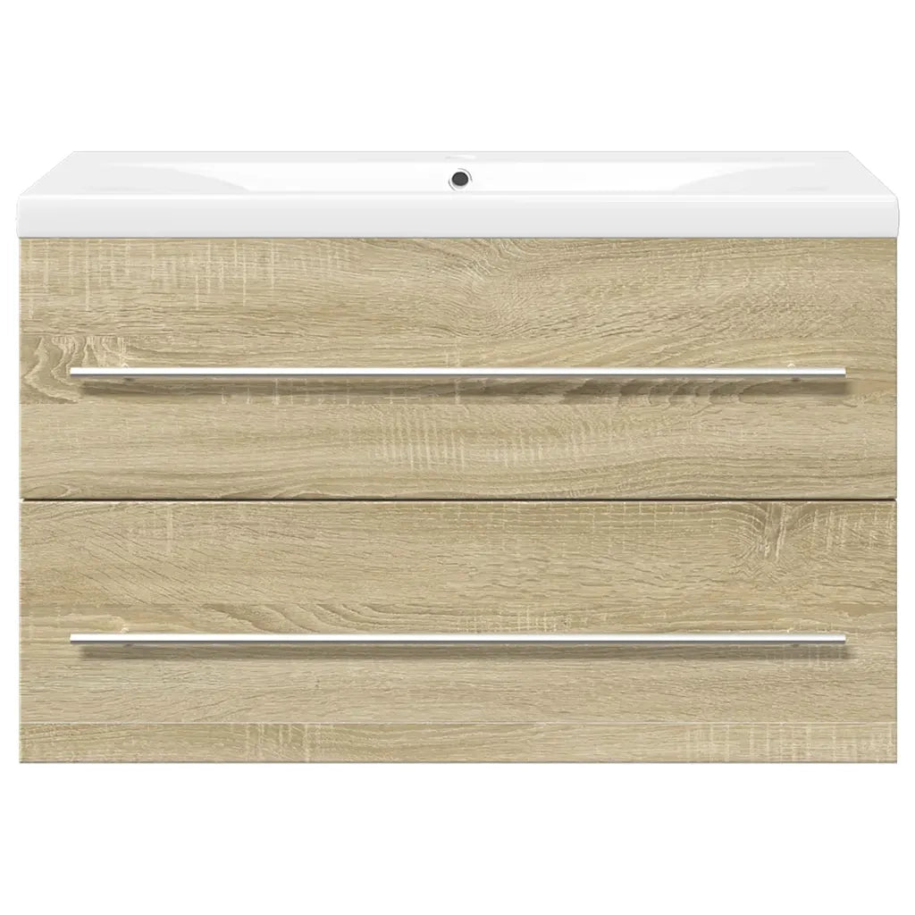 Set Mobili da Bagno 2 pz Rovere Sonoma in Legno Multistrato 3325047