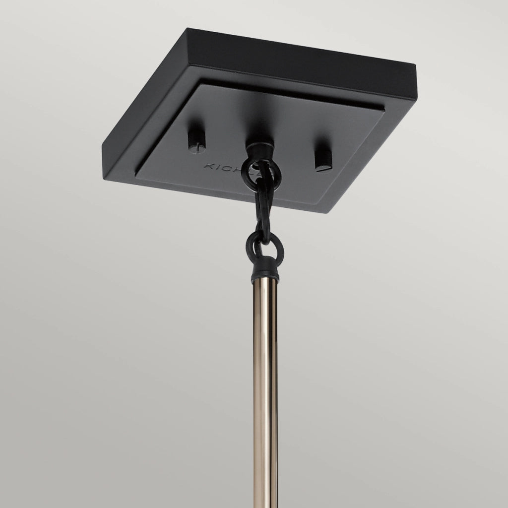 Sospensione Quintiesse Kitner nichel lucido E27 Ø18cm