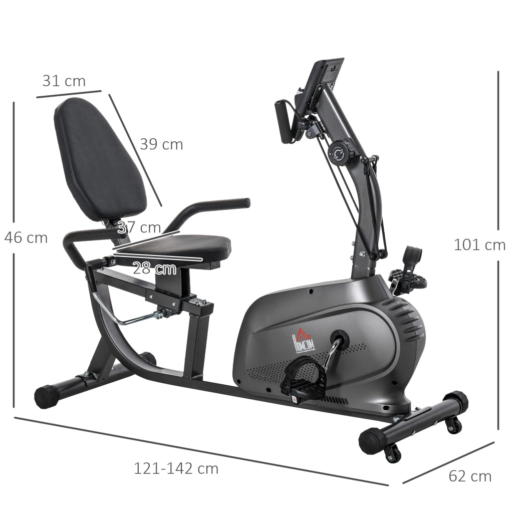 Bicicletta da camera reclinata semi-allungata magnetica ¨C zephmum ¨C nero