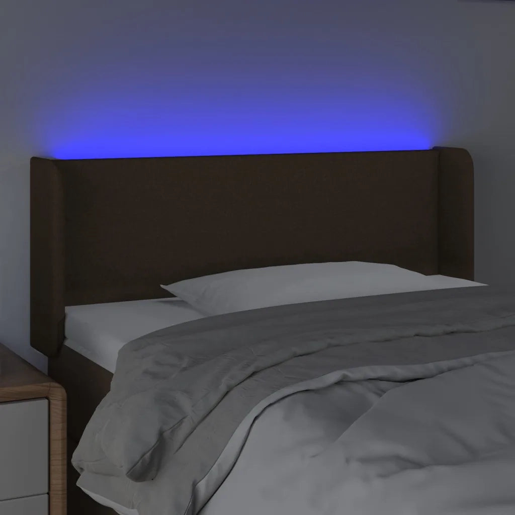 Testiera a LED Marrone Scuro 83x16x78/88 cm in Tessuto cod mxl 33425
