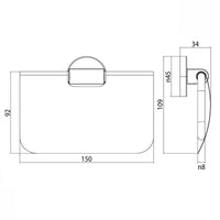 Lineabeta - Portarotolo con coperchio Baketo in ottone nero
