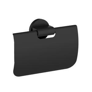 Lineabeta - Portarotolo con coperchio Baketo in ottone nero