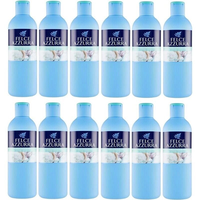 SET 12 FELCE AZZURRA BAGNODOCCIA SALI MARINI PROFUMO RIGENERANTE IDRATA LA PELLE 650 ML