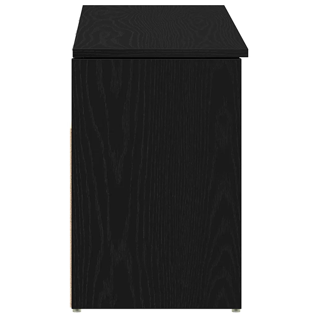 Scarpiera | Mobile per scarpe Rovere Nero 102x30,5x45 cm in Legno Multistrato