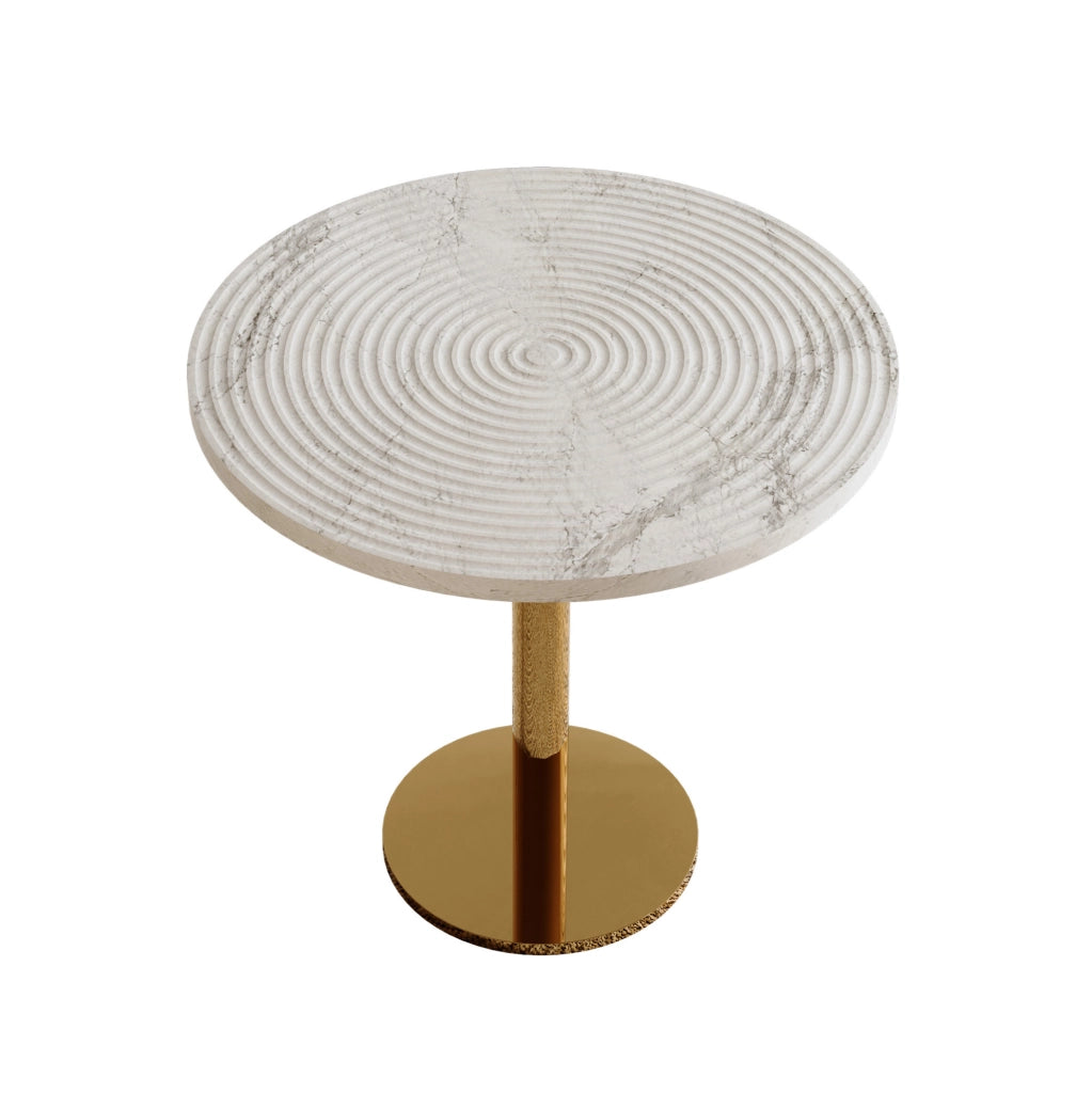 Tavolo rotondo Tulip bianco Ø80 cm in MDF e metallo