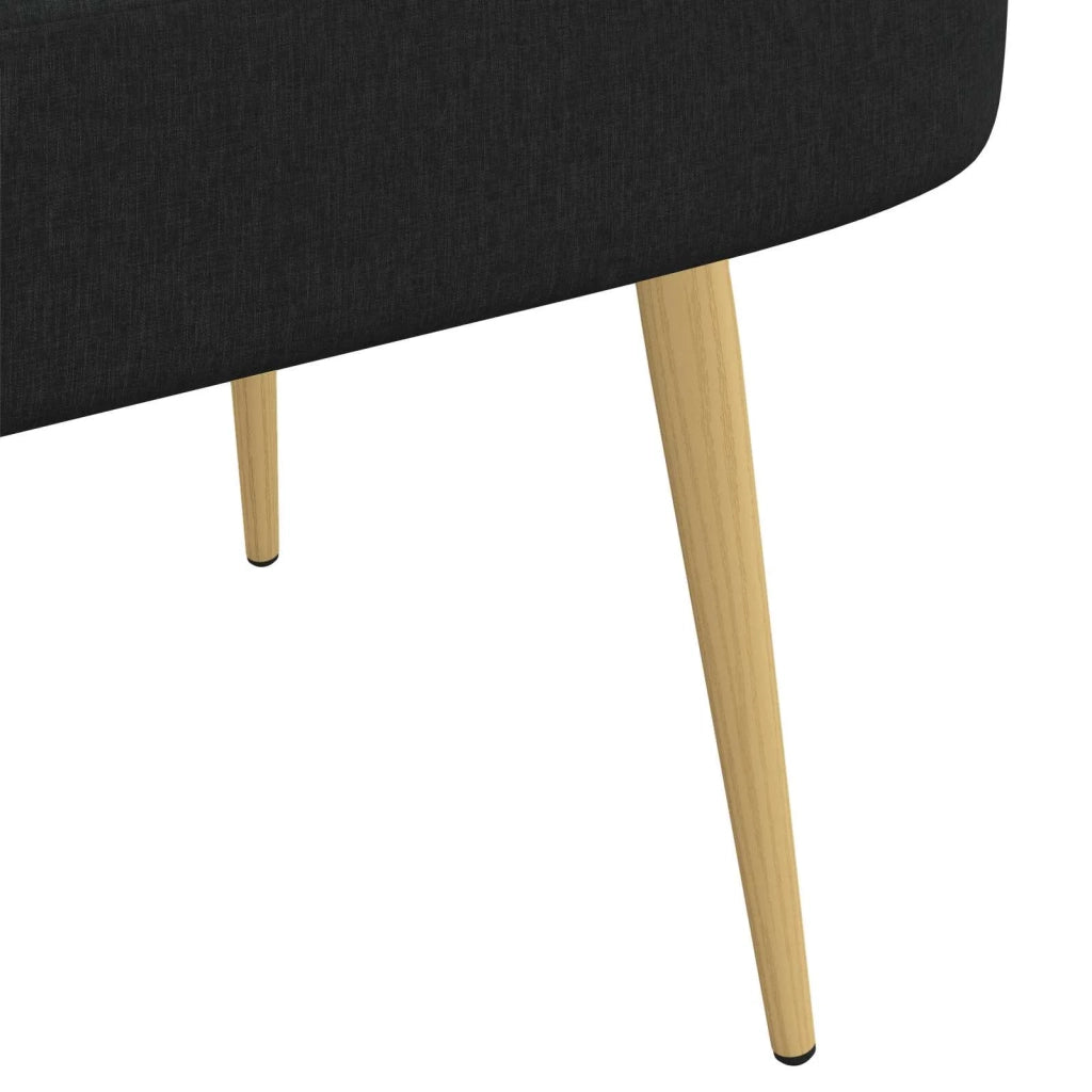 Panchina imbottita con schienale Nero 110 x 60 x 76 cm 42040758