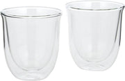 Set di bicchieri termici a doppia parete cappuccino - set da 2 - bicchieri cappuccino trasparenti
