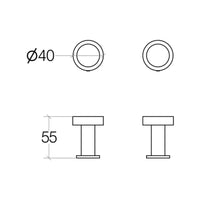 Lineabeta - Coppia appendiabiti Baketo in ottone nero