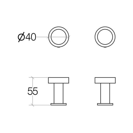 Lineabeta - Coppia appendiabiti Baketo in ottone nero
