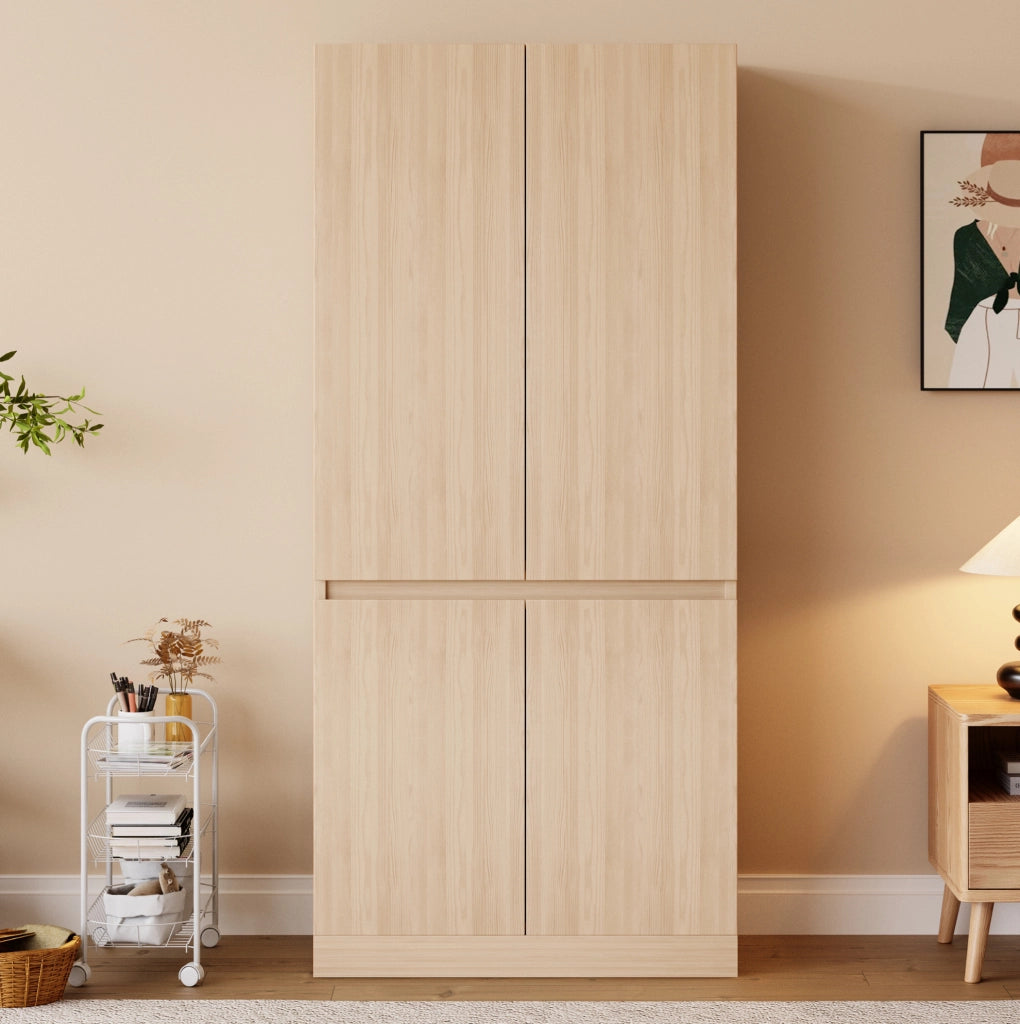 Armadio a doppia anta 70 x 40 x 170 cm; colore naturale