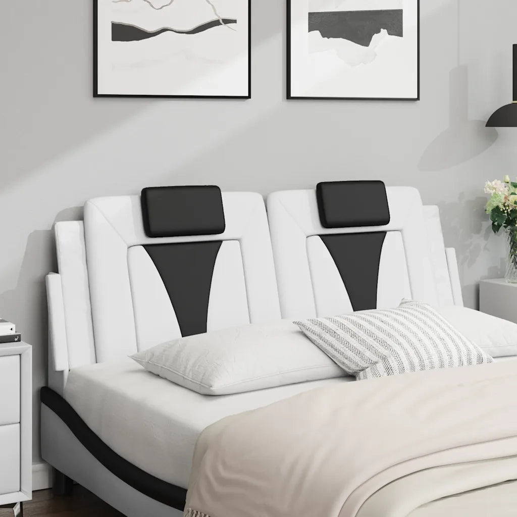 Cuscino Testiera Viana Nero e Bianco 120 cm in Similpelle CFW4959968