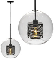 Lampada Pensile Di Vetro Nero Loft APP559-1CP 30cm