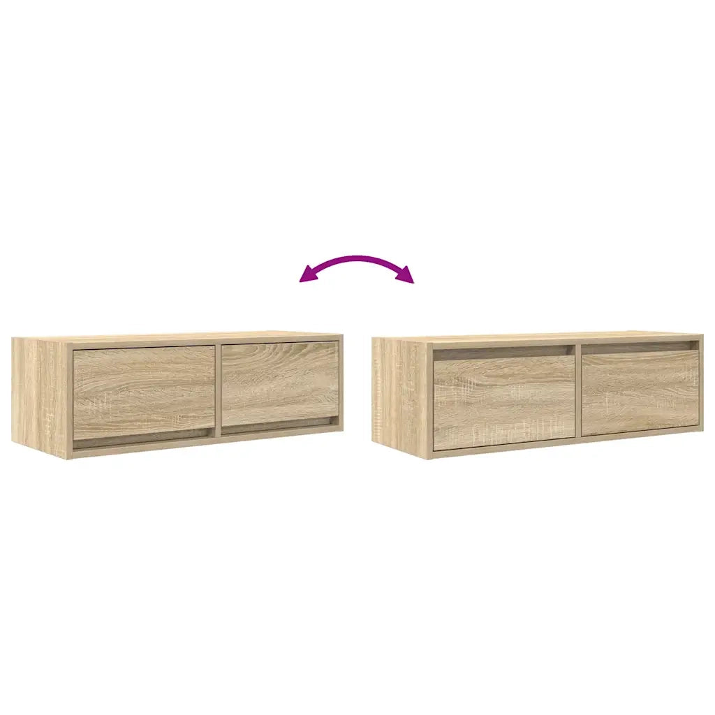 Mobili TV 2 pz Rovere Sonoma 80x31x25,5 cm in Legno Multistrato