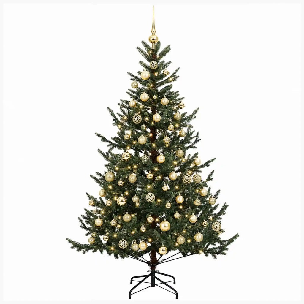 Albero di Natale artificiale con palline 180 cm 300 LED 3466551