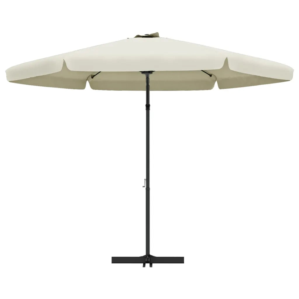 Ombrellone da Giardino con Palo in Acciaio 300 cm Bianco Sabbia 47313