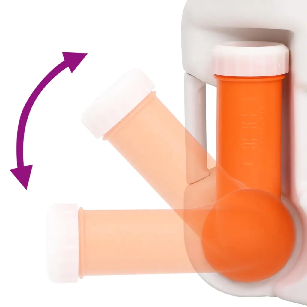 Toilette Integrata da Campeggio Bianca 24+17 L HDPE e Smalto 154410