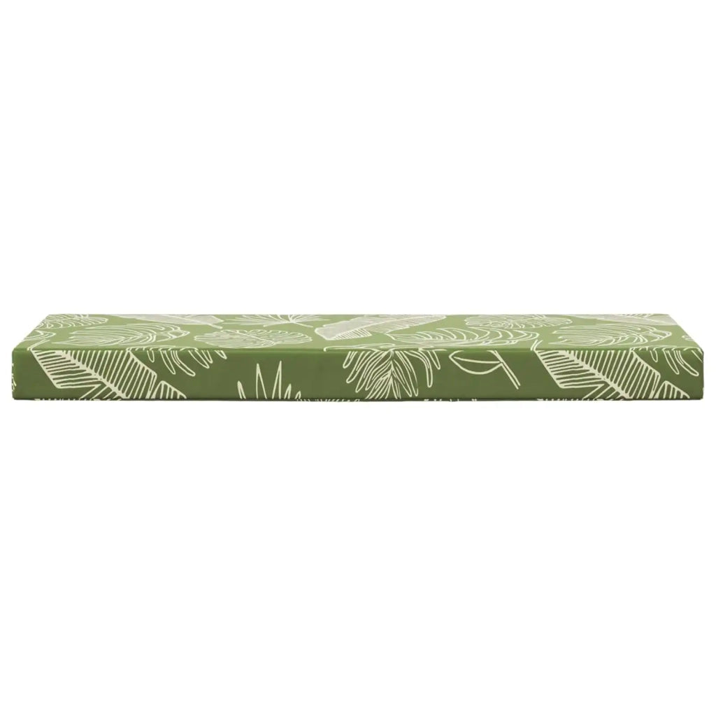 Cuscino da Sedia Esterno Foglie Verdi 111,5 x 40 x 8 cm 900979