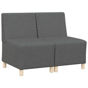 Unit¨¤ di Divano | Divano da soggiorno | Sofa Modulare Senza Braccioli 2 pz Grigio scuro