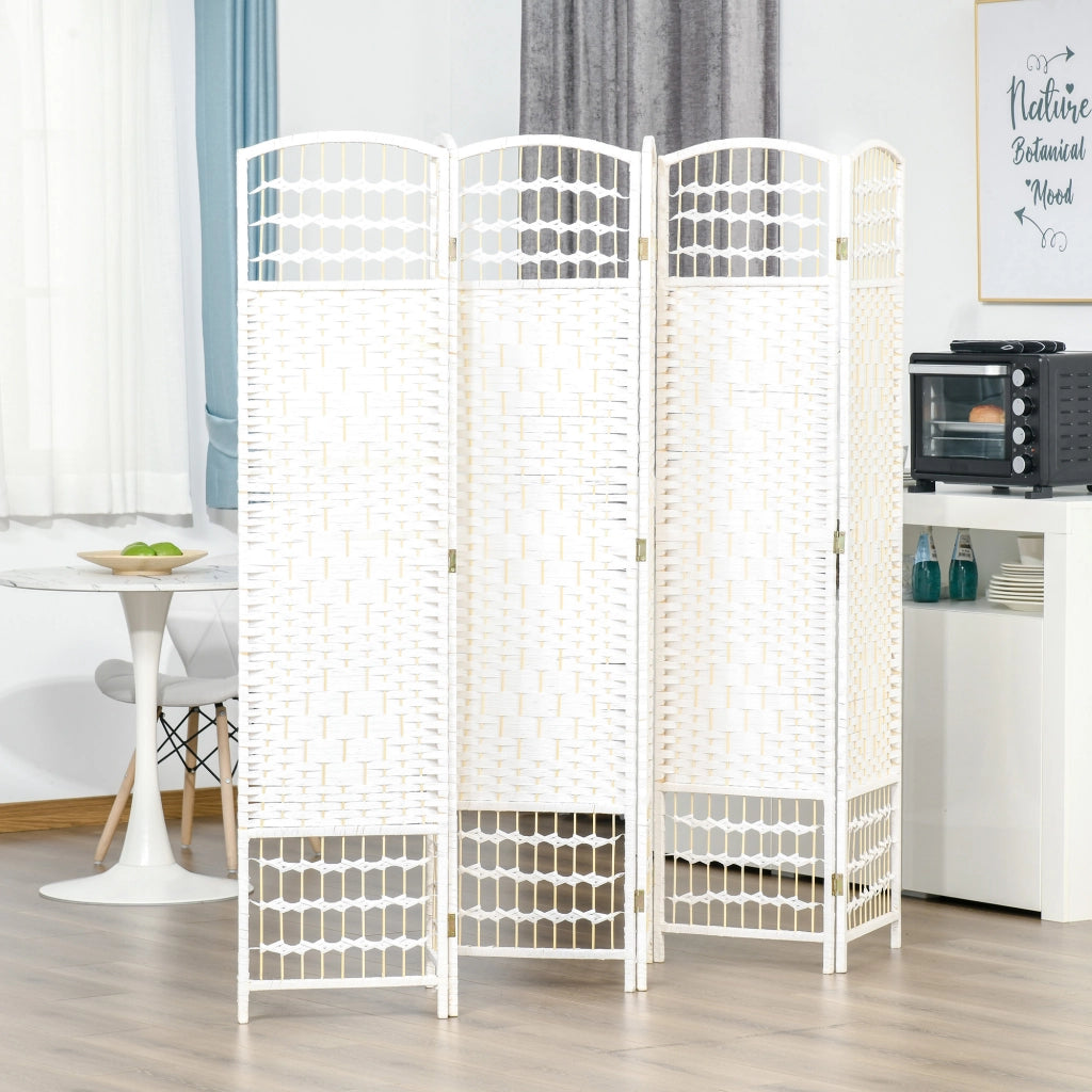 Paravent in legno ¨C zephmum ¨C 6 pannelli bianco 242x170 cm
